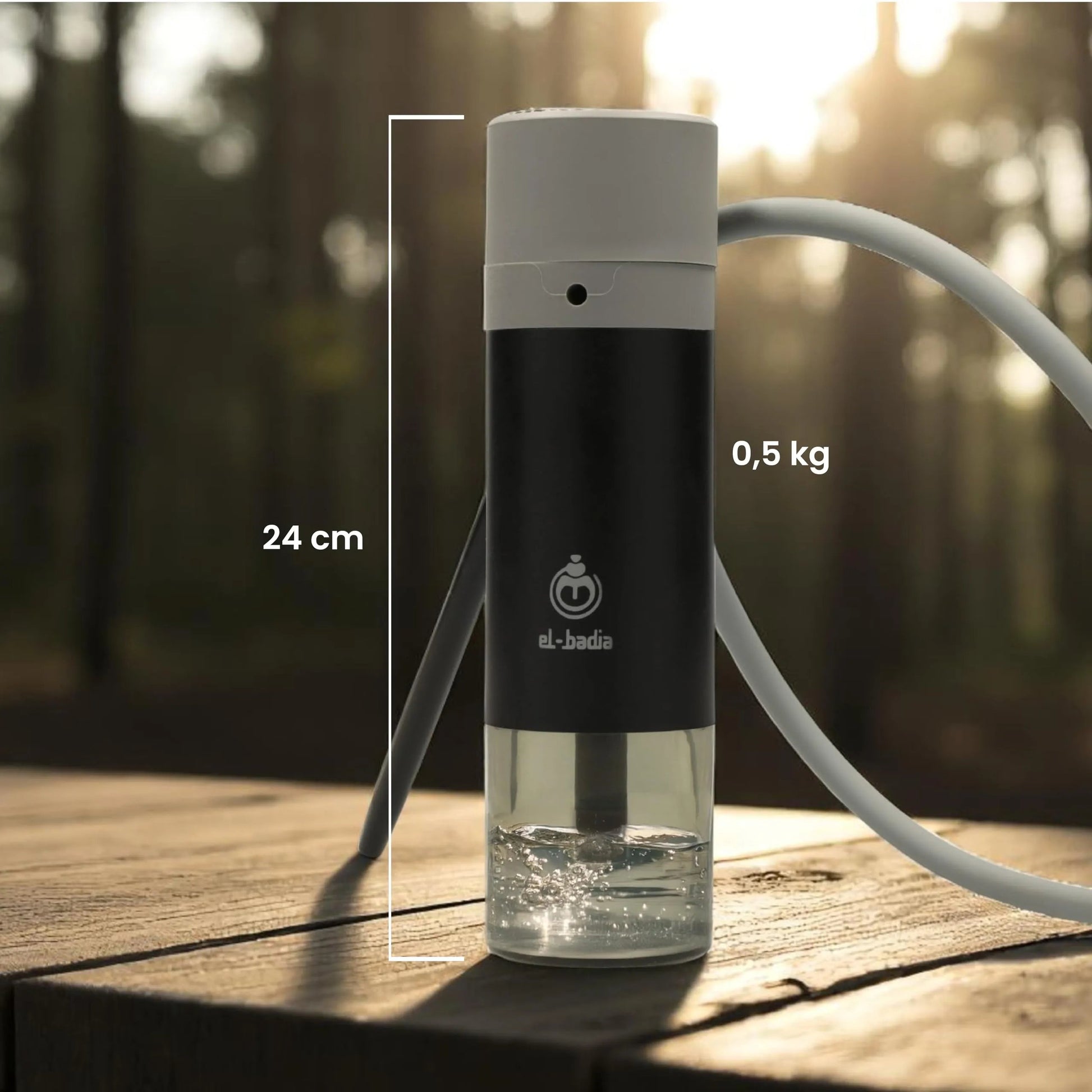 EL - BADIA P1 Portable Hookah 24 cm – Ultra - Compact Travel Shisha with Patented Hose Storage System, Reversible Ceramic Bowl & Silicone Hose (Acid Yellow) - Street wear urban