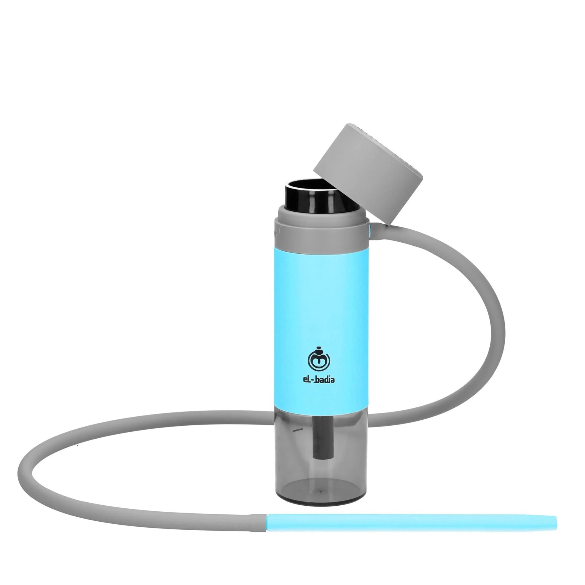 EL - BADIA P1 Portable Hookah 24 cm – Ultra - Compact Travel Shisha with Patented Hose Storage System, Reversible Ceramic Bowl & Silicone Hose (Acid Yellow) - Street wear urban