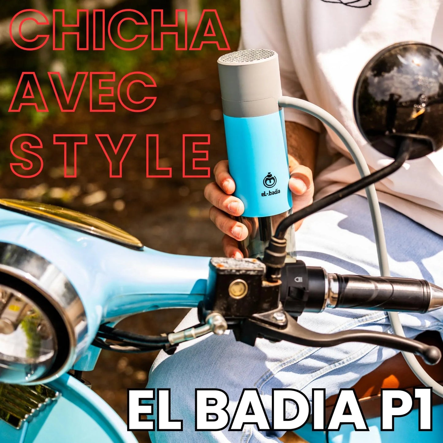 EL - BADIA P1 Portable Hookah 24 cm – Ultra - Compact Travel Shisha with Patented Hose Storage System, Reversible Ceramic Bowl & Silicone Hose (Acid Yellow) - Street wear urban