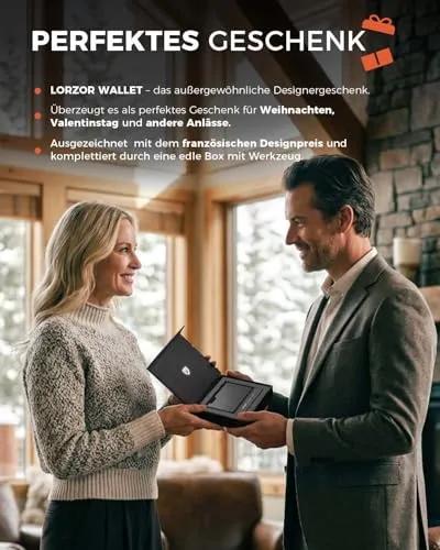 LORZOR Men's Military Carbon Fiber Card Holder, Small Wallets for Men with Detachable Bill Clip, black (Carbon), Modern - Street wear urban