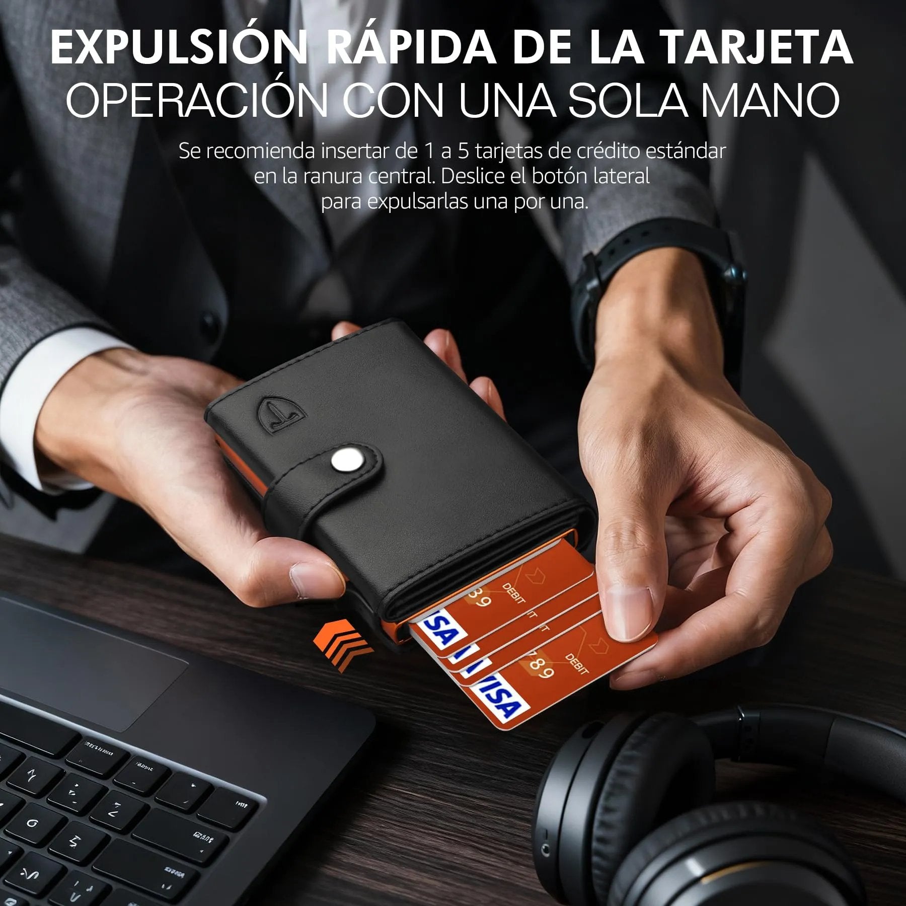 TENBST Men's Wallets, Carbon Fiber Credit Card Holder with RIFD Protection | Minimalist Men's Card Holder, Carteira for Zip and Banknotes | Gift Box, Black/White, Classic - Street wear urban